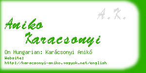 aniko karacsonyi business card